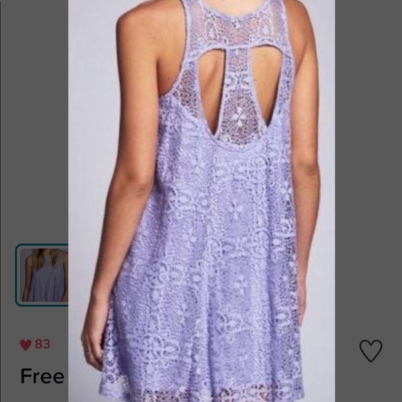 RED Free People lace shift dress - Picture 4 of 5